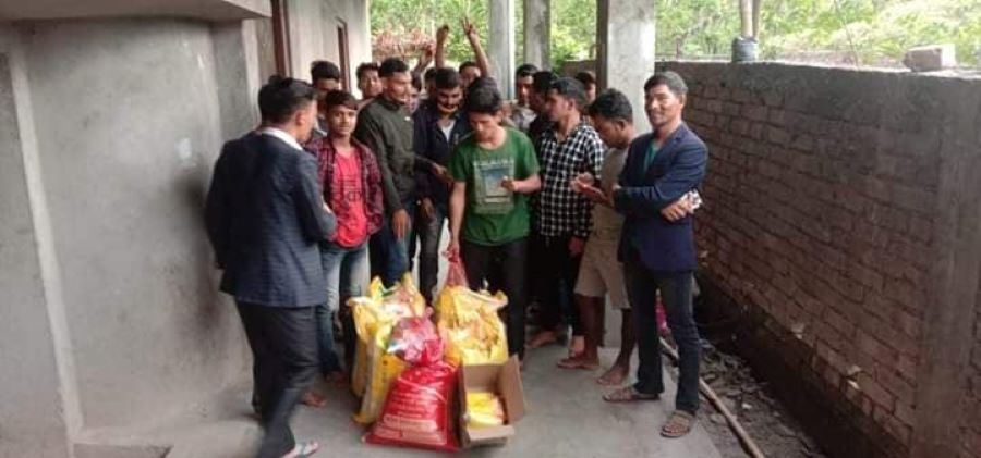 काकरभिट्टामा अलपत्र परेका कर्णालीका ८७ जनालाई खाद्यन्न सहयोग
