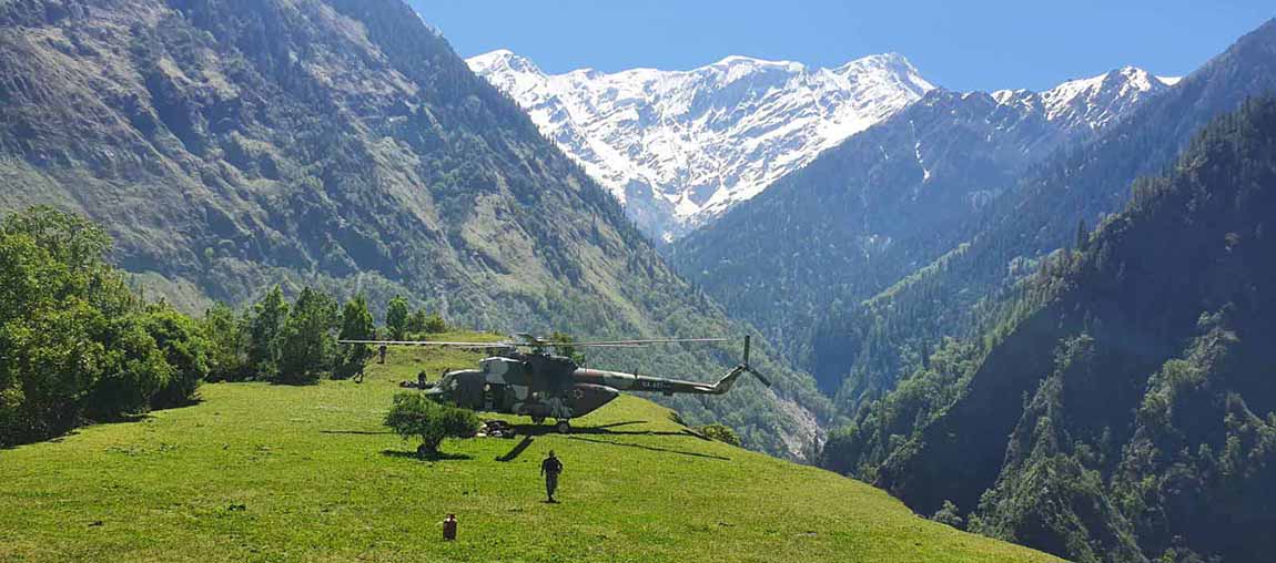दार्चुलाको घाँटीबगर इलाकामा पुग्यो नेपाली सेना
