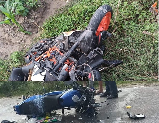 टोखामा मोटरसाईकल एक आपसमा ठोक्किँदा दुई जनाको मृत्यु