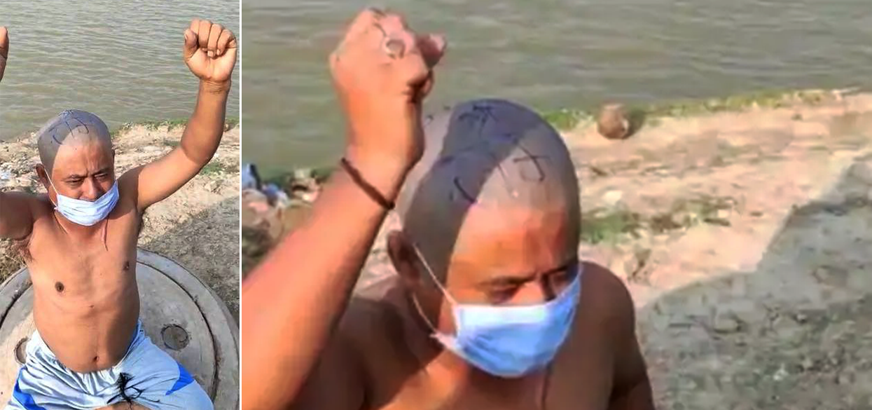 बनारसमा नेपालीको केस मुण्डन गरि टाउकोमा ‘श्रीराम’ लेख्ने पक्राउ, कस्तो होला कारबाही ?