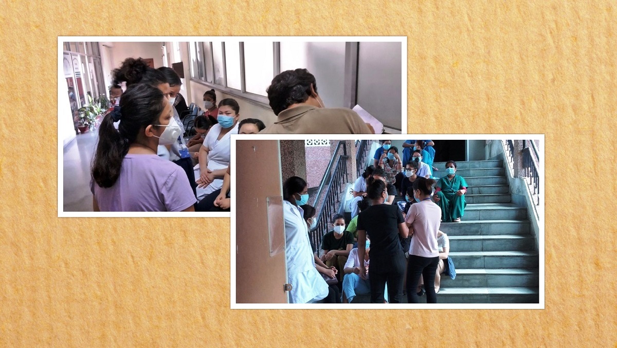 वीपी प्रतिष्ठानमा लापरवाही भएको भन्दै बिरामी कुरुवाहरुले दिए धर्ना