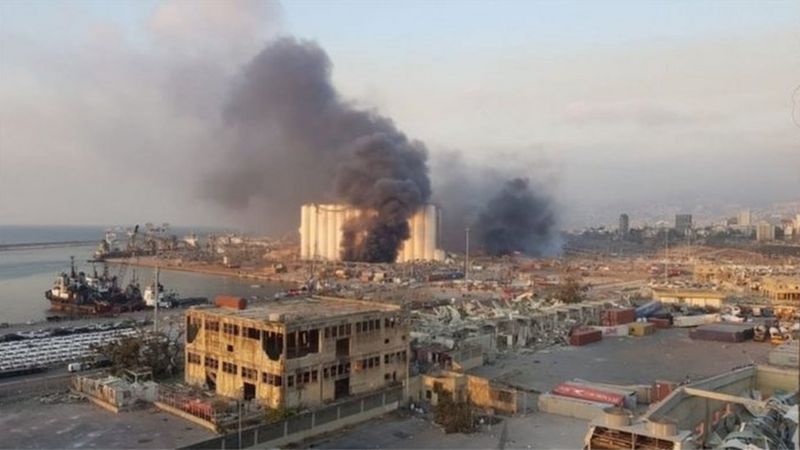 लेबनानको राजधानी बेरुतमा ठूलो विस्फोट: कम्तीमा ७० जनाको मृत्यु, ४ हजारभन्दा धेरै घाइते