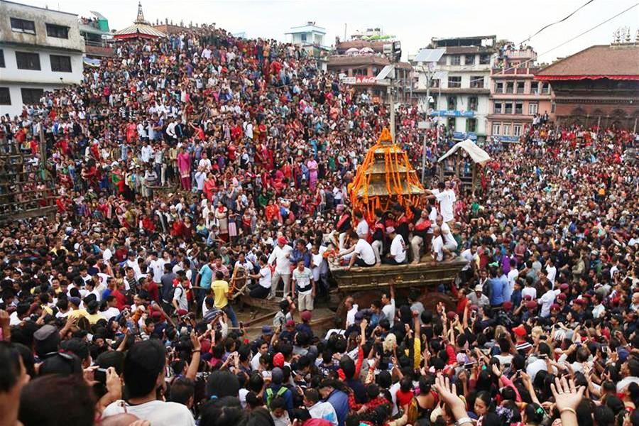 इन्द्रजात्रा : शीतलनिवास लगियाे क्षमापूजाको प्रसाद
