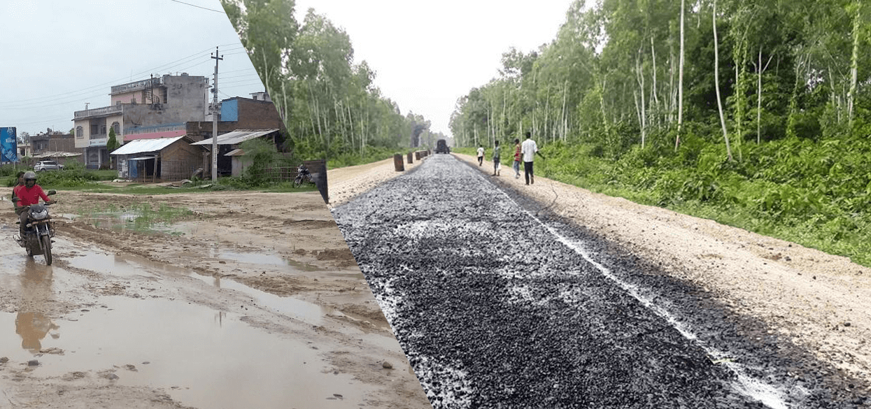 नबन्दै भत्कन थाल्यो जनकपुर–जलेश्वर सडक