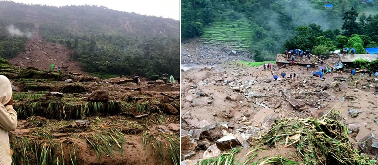 बागलुङमा विपद् : ४१ परिवार विस्थापित, ७ घर उच्च जोखिममा