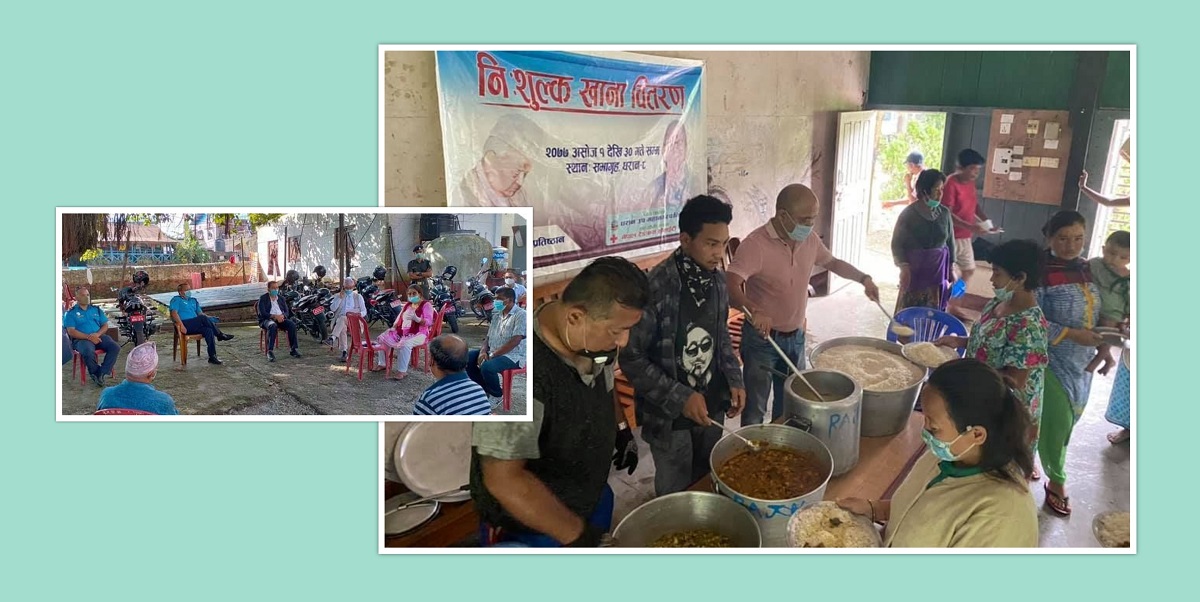 लोक लक्ष्मी स्मृति प्रतिष्ठानले मंसिरसम्म धरानमा निःशुल्क खाना खुवाउने
