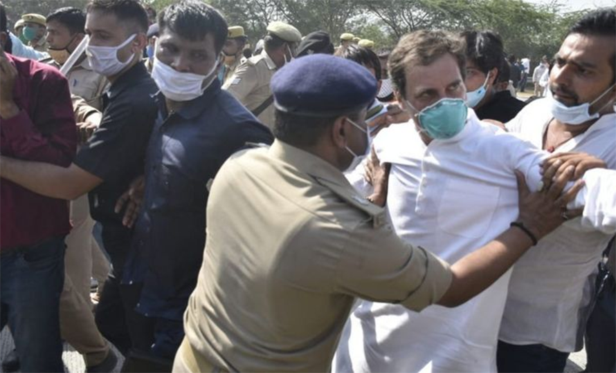 भारतीय काँग्रेस नेता राहुल गान्धी र नेतृ प्रियंका गान्धी प्रहरी हिरासतमा 