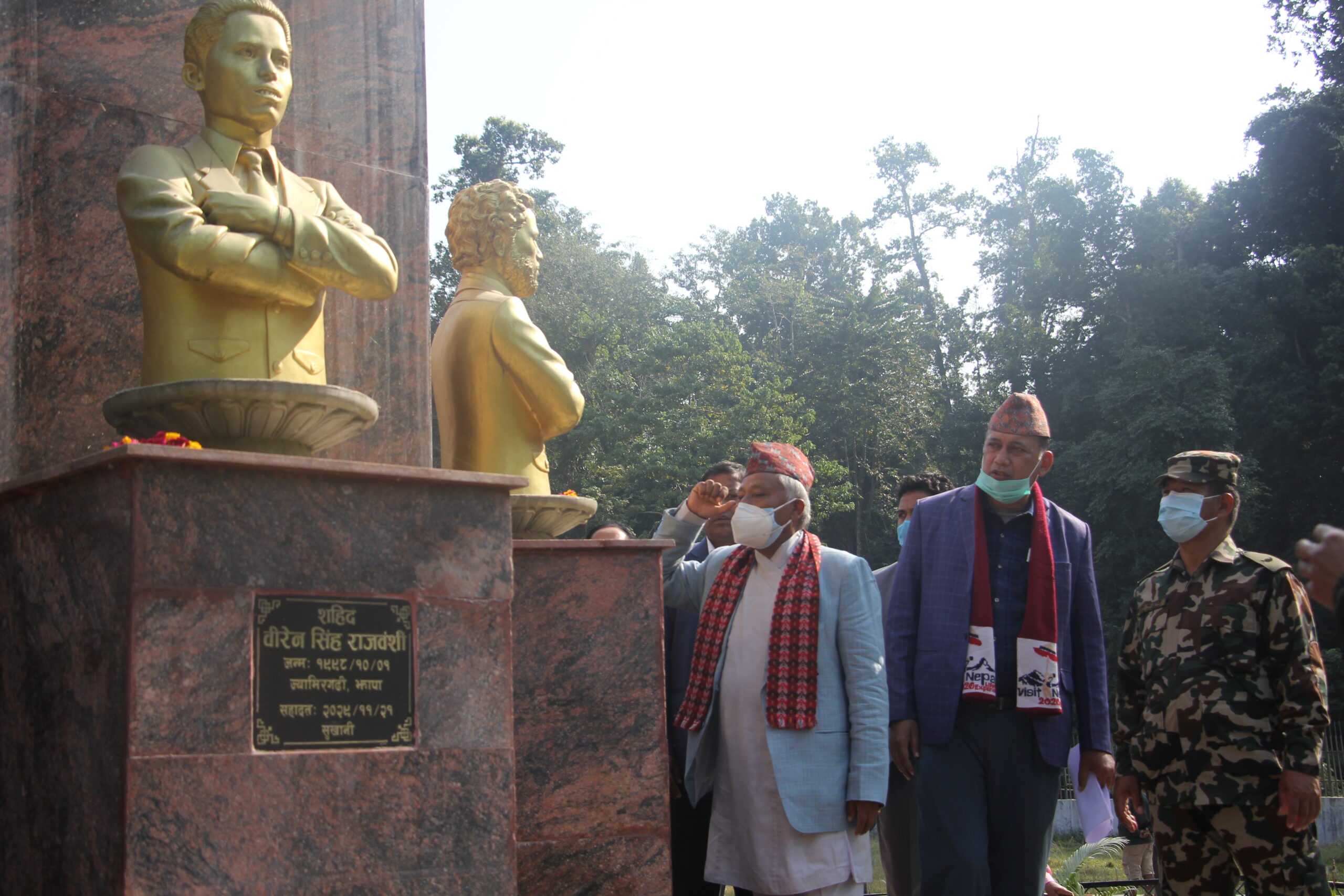 सुखानी शहिद स्मृति उद्यानको गुरुयोजना मन्त्री श्रेष्ठलाई हस्तान्तरण
