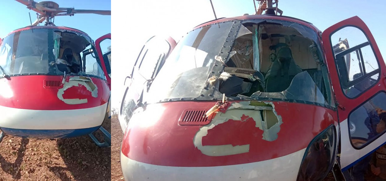 कैलाश एयरको हेलिकप्टर चीलसँग ठोक्किँदा आकस्मिक अवतरण