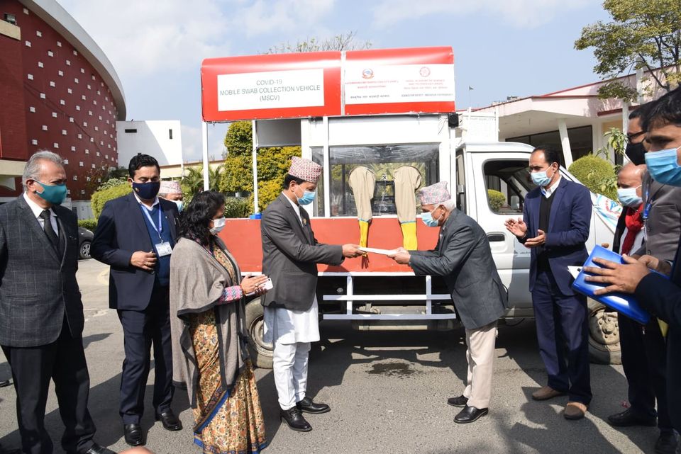 काठमाडौं महानगरको स्वाब संकलन मोबाइल भ्यान सञ्चालनमा