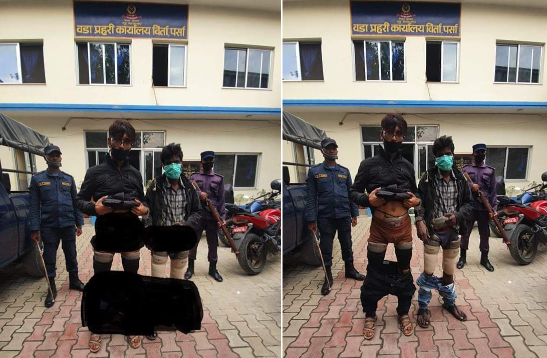 लागुऔषध चरेश सहित दुई जना प्रहरी विर्ता पर्साको नियन्त्रणमा