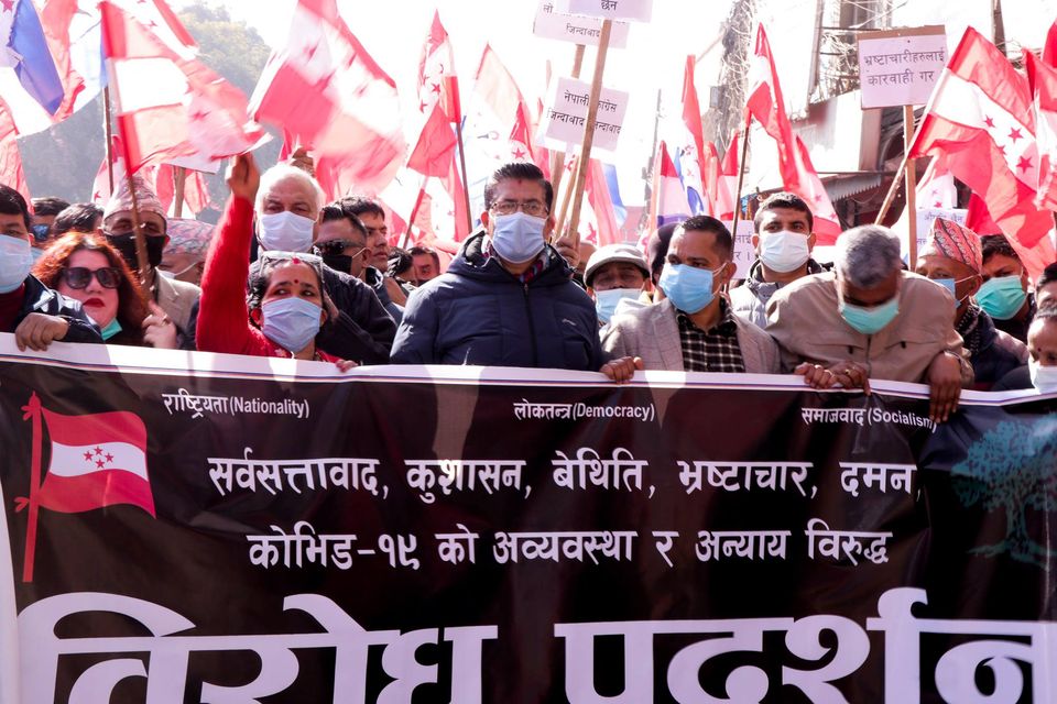 सरकार विरुद्ध कांग्रेसको शक्ति प्रदर्शन (फोटो फिचर)