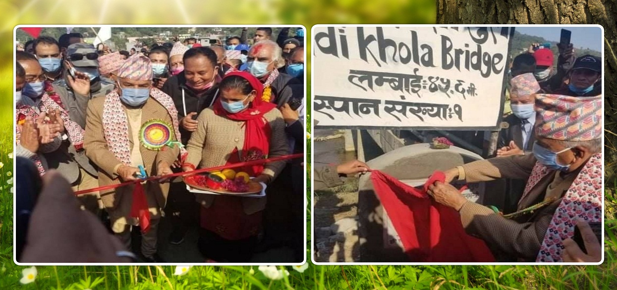 अन्ततः रामचन्द्र पौडेलले गरे बुल्दीखोला पुल उद्घाटन