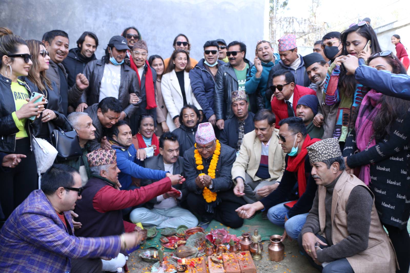 कलाकार संघको भवन शिलान्यास कार्य सम्पन्न