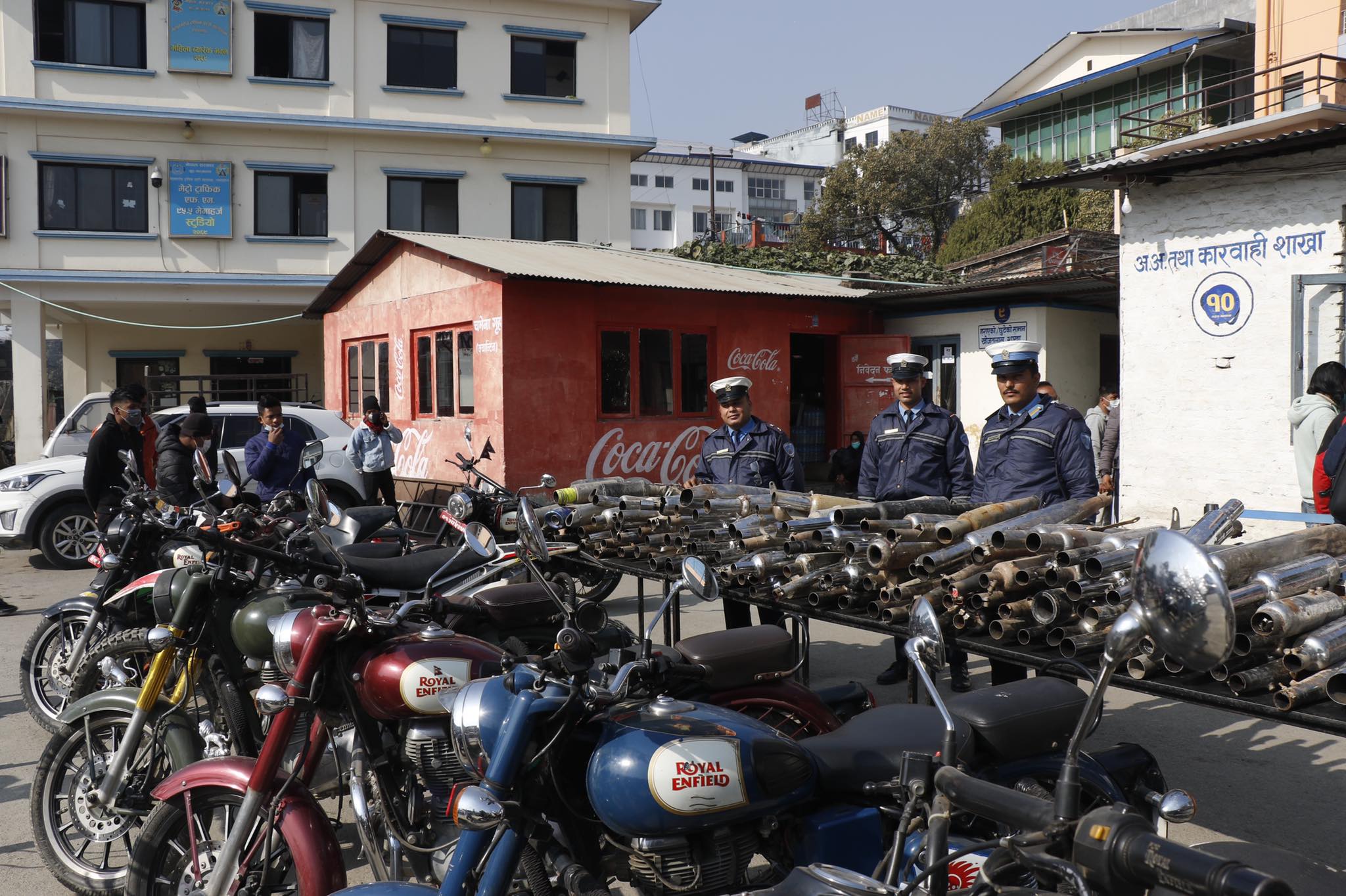 ठूलो आवाज निकाल्ने ३४२ वटा मोटरसाईकल कारवाहीमा
