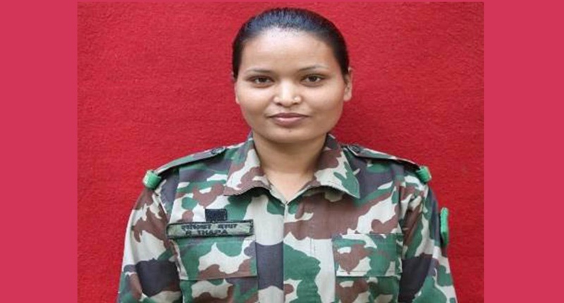 राधिका बनिन् जंगल युद्धकला तालिम लिने पहिलो महिला सैनिक