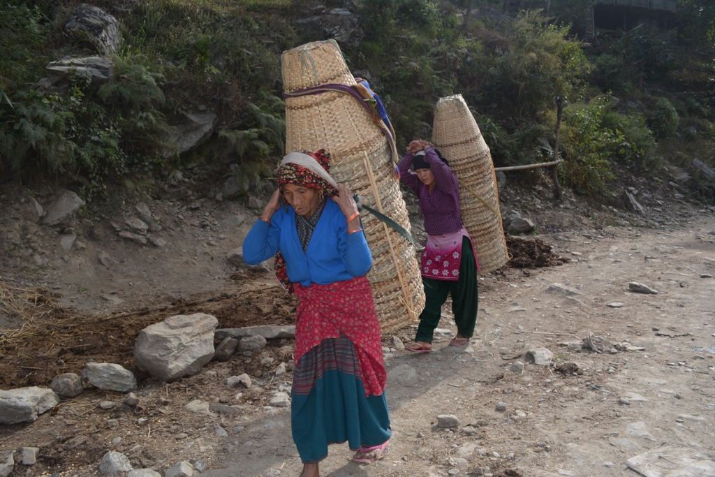 डोको-डालो बनाएर आम्दानी गर्दै महिला
