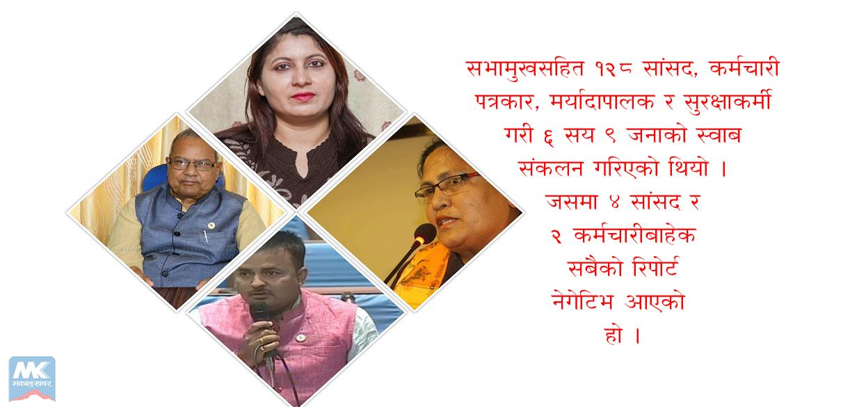 ४ सांसद र २ कर्मचारीलाई कोरोना पुष्टि