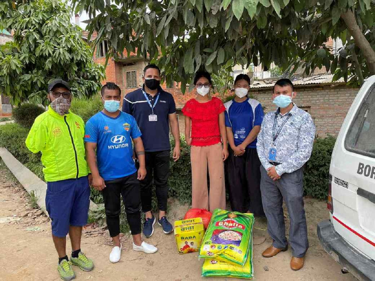 राष्ट्रिय पारा तेक्वान्दो खेलाडीहरुलाई नगदसहित खाद्यान्न सहयोग