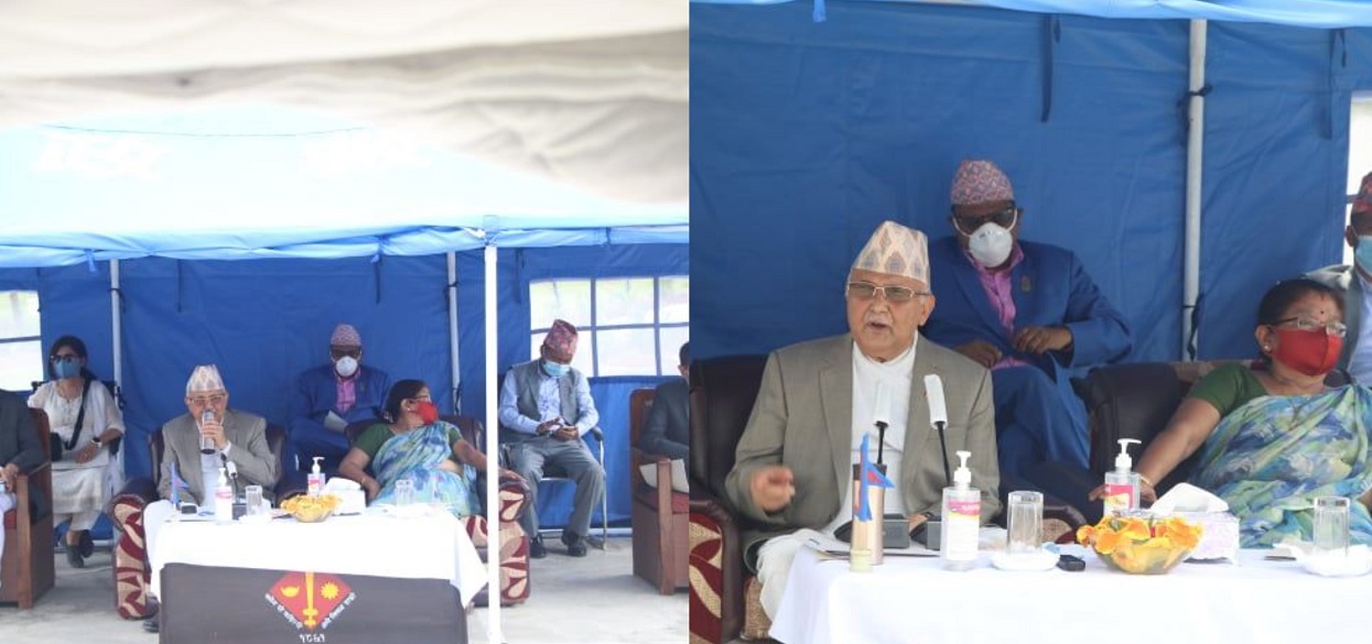 हेलम्बुमा प्रधानमन्त्रीको प्रण : विस्थापितलाई सरकारले नगद र जस्तापाता दिन्छ