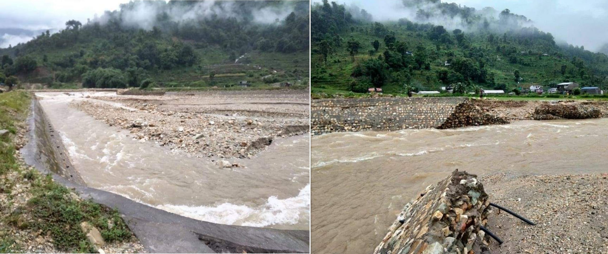 फेवाबाँधको दुर्दशाः ८ करोडको बाँध २ वर्षमै भत्कियो