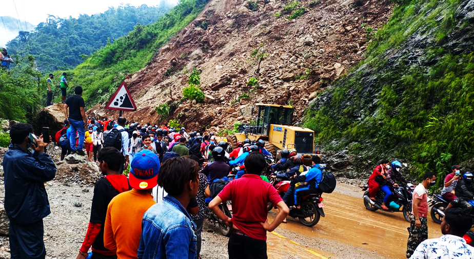 नारायणगढ-मुग्लिन सडकखण्ड फेरि अवरुद्ध