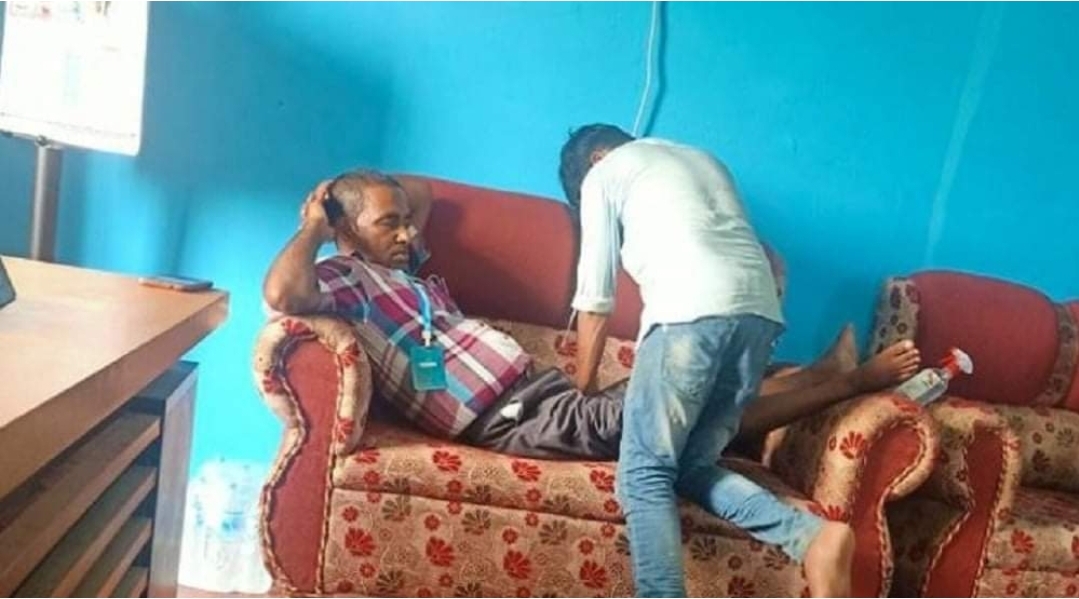 खुट्टा मालिस गर्न लगाएको तस्बिरबारे मेयर दास: ऊ चाचाको छोरा हो