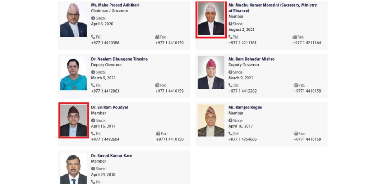 राष्ट्र बैंक सञ्चालक सदस्यमा मरासिनीको सपथ, ज्वाइँ–ससुरा एकै ठाउँ