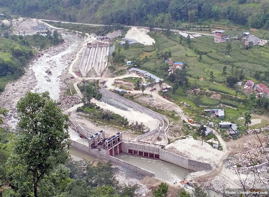 तल्लो मोदी जलविद्युत् आयोजनाको उत्पादन तीन सातादेखि ठप्प