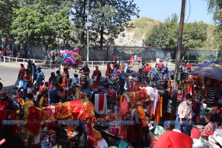 भद्रकालीमा सवारी पूजा गर्नेको भिड (तस्बिरहरु)