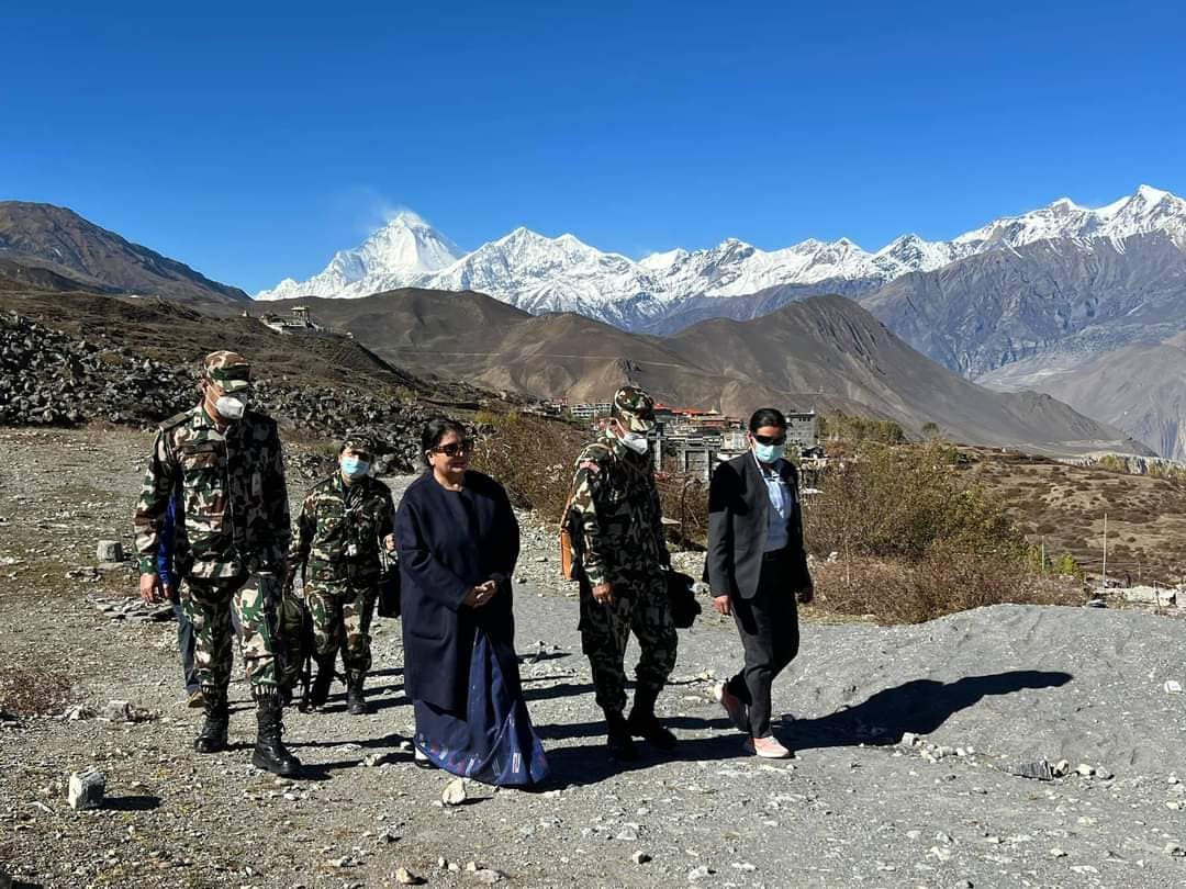 राष्ट्रपति भण्डारी मुस्ताङ र ढोरपाटन भ्रमणमा