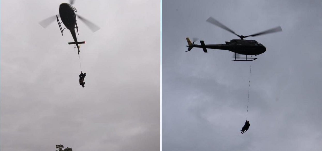 महाकाली नदीमा फसेका ५ जनाको हेलिकप्टरमार्फत उद्धार