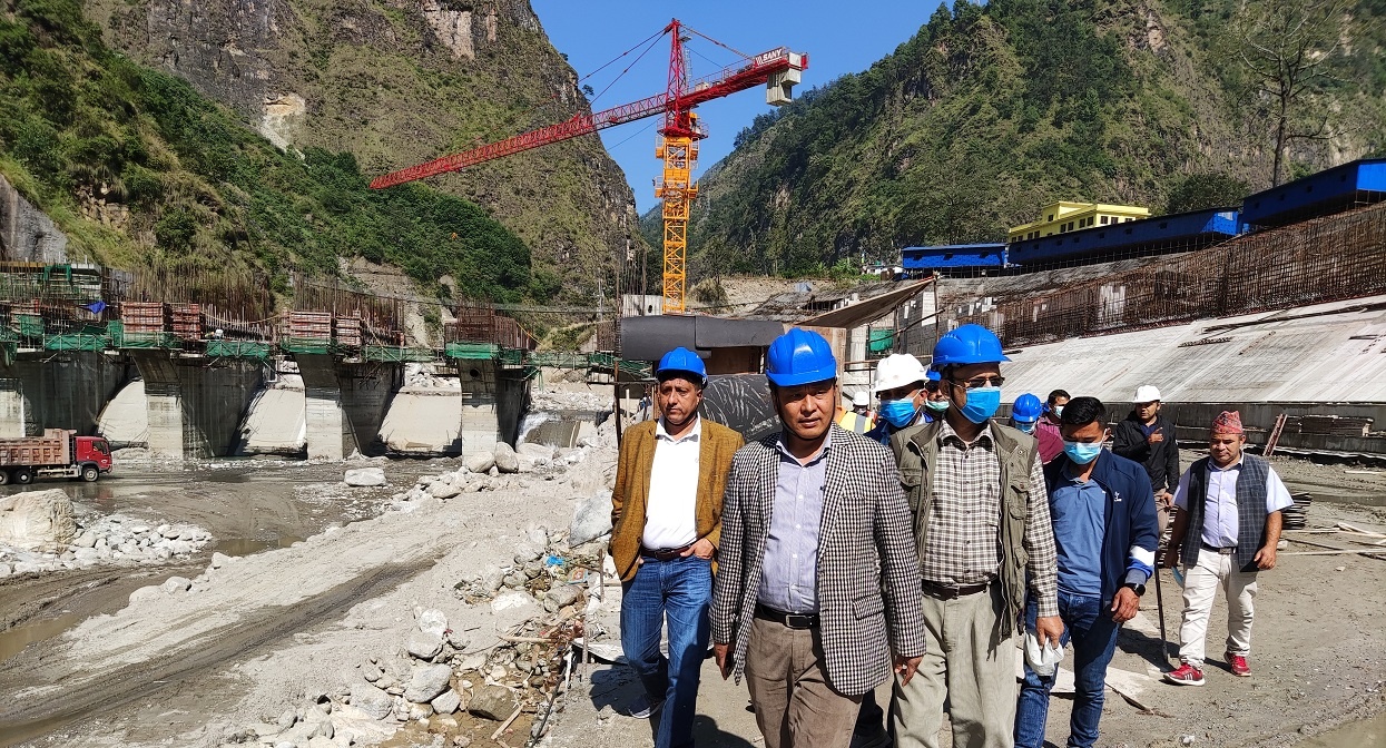 मध्य भोटेकोसी जलविद्युत् आयोजनाको निर्माण प्रगति ७५ प्रतिशत