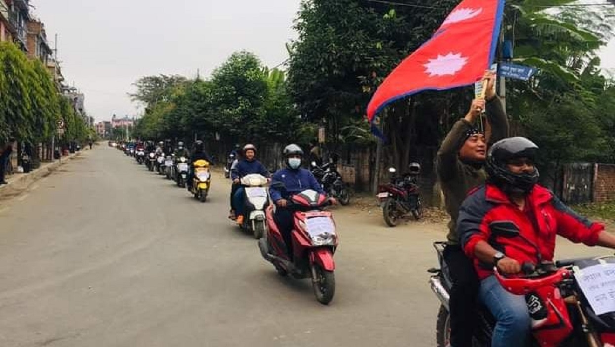 नेपाल बन्दको विरोधमा मोटरसाइकल र्‍याली (तस्बिरहरू)