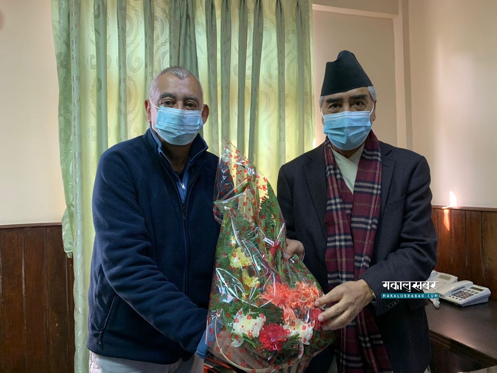 देउवालाई बधाई दिन बालुवाटारमा शशांक