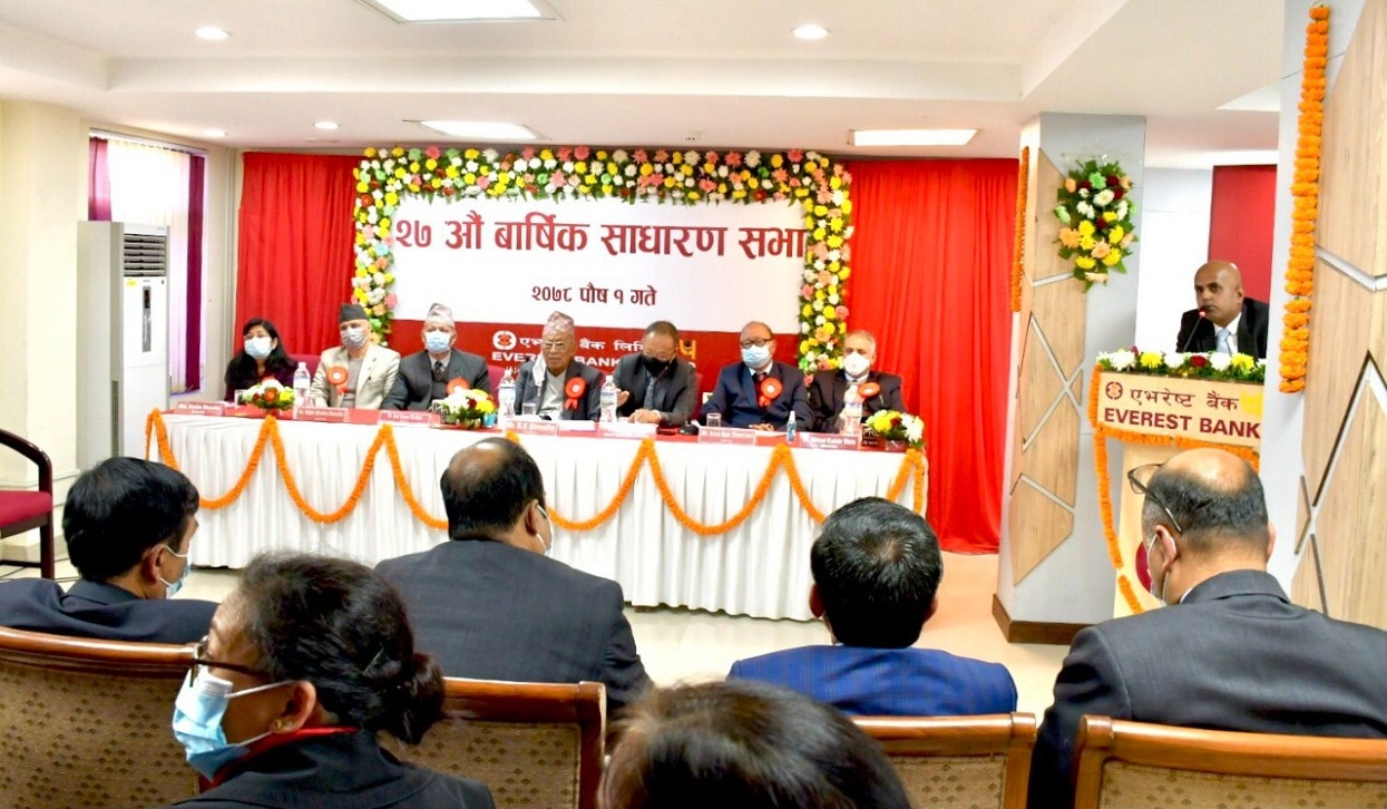 एभरेष्ट बैंकले १० प्रतिशत लाभांश दिने