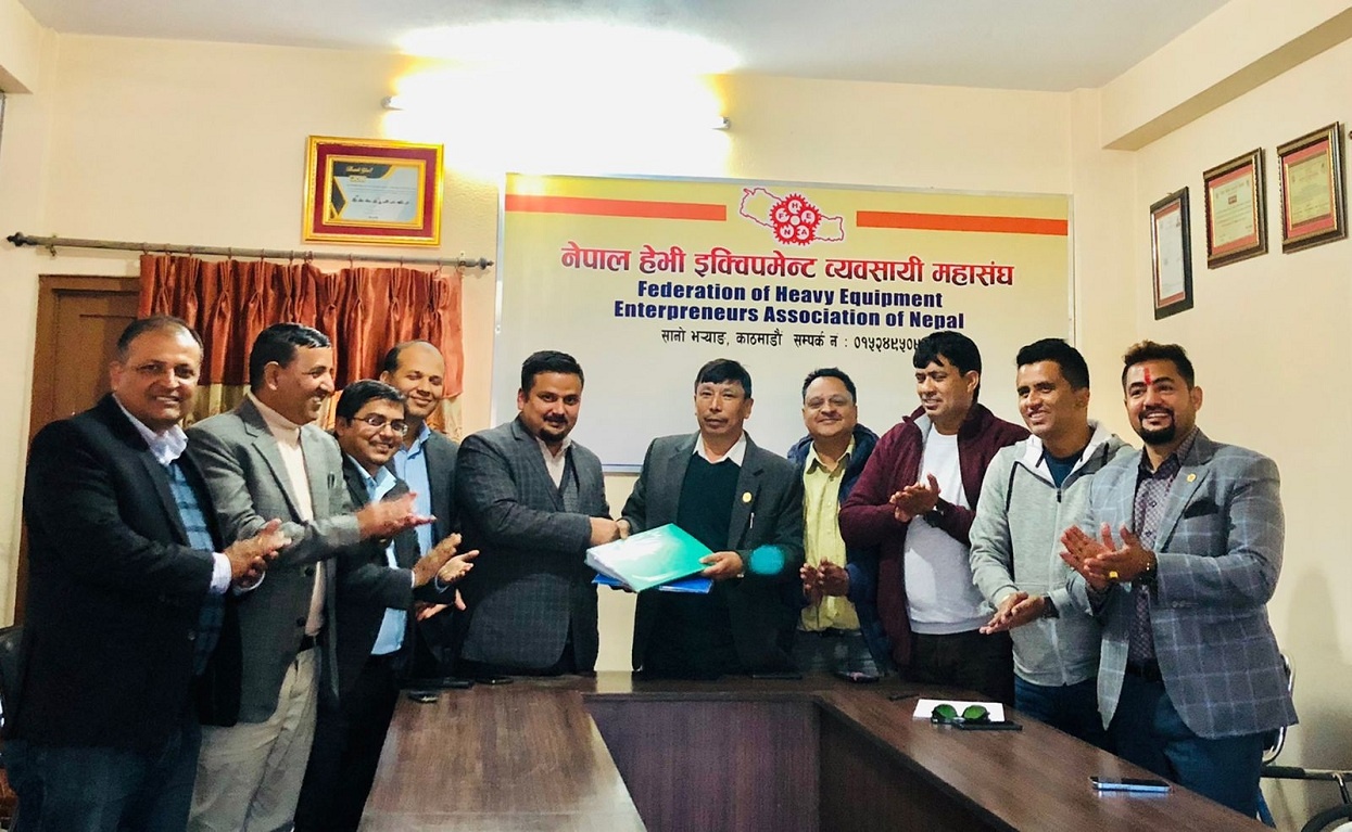 चार्टर्ड एकाउन्टेन्टस् संघ र हेभी इक्विपमेन्ट व्यवसायी महासंघबीच समझदारी