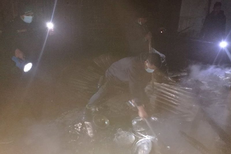 सिलिण्डर पड्किएर महिलाको मृत्यु