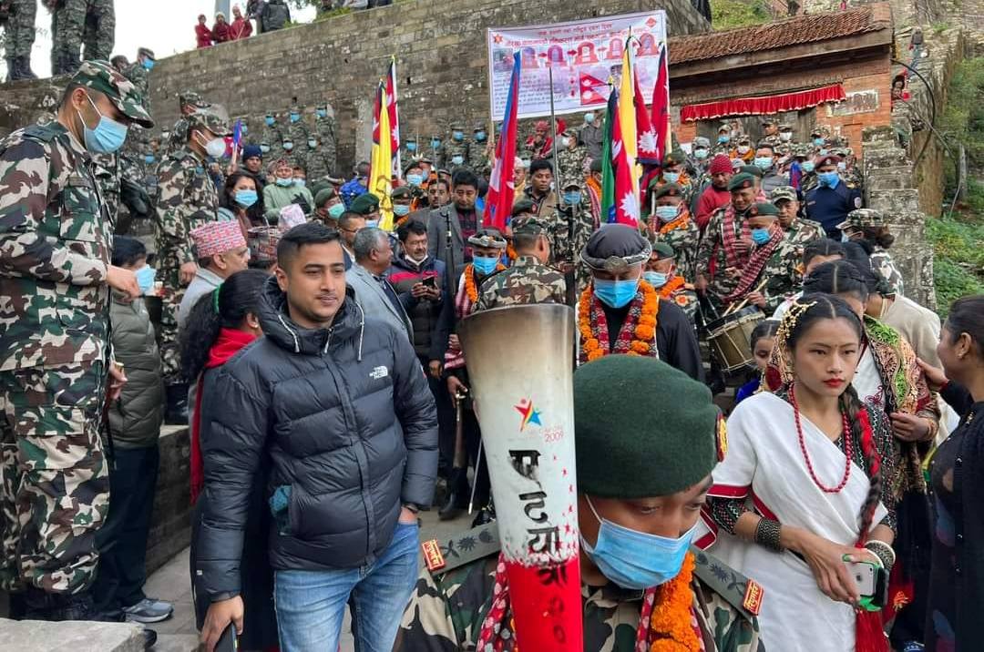 पृथ्वीनारायण शाहलाई सम्झिएर सेनाको टोली लाग्यो काठमाडौँ (तस्बिरहरू)