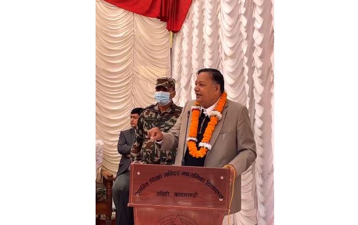 भवन राम्राे भएर मात्रै शिक्षाकाे स्तर उकासिँदैन, शिक्षकहरू पनि राम्रा हुनुपर्छ : शिक्षामन्त्री पौडेल