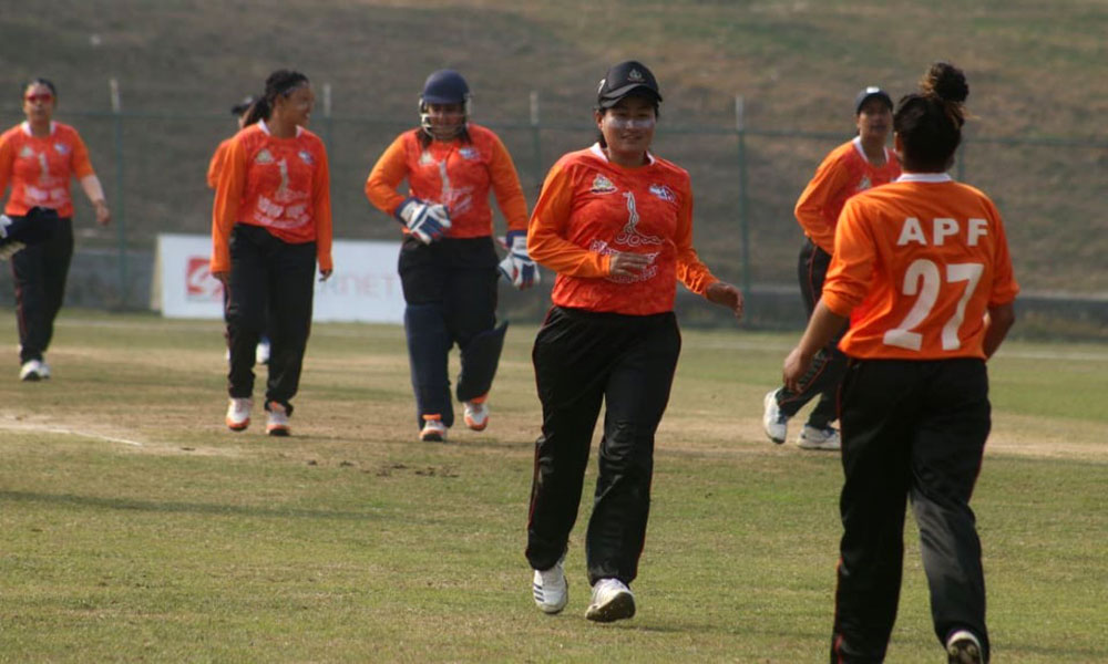 ललितपुर मेयर कप महिला क्रिकेटको उपाधि एपीएफलाई