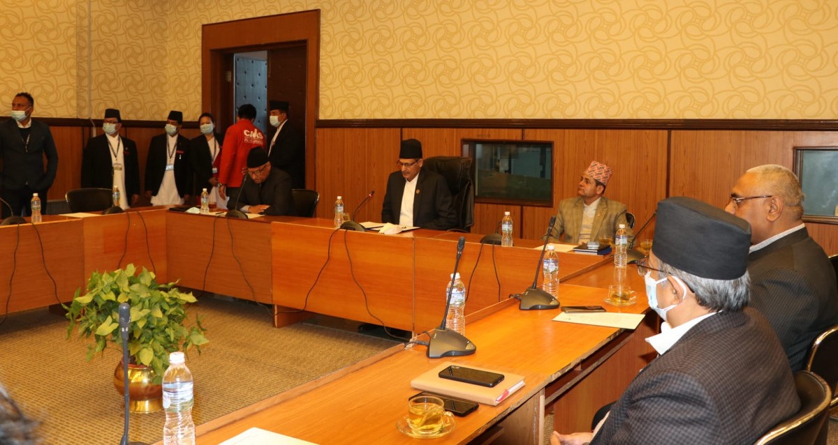 प्रतिनिधि सभाअघि कार्यव्यवस्था समितिको बैठक