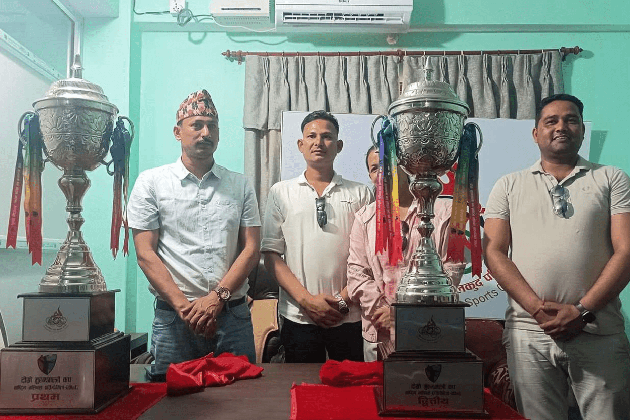मुख्यमन्त्री कप राष्ट्रिय भलिबल प्रतियोगिताको ट्रफी र खेल तालिका सार्वजनिक