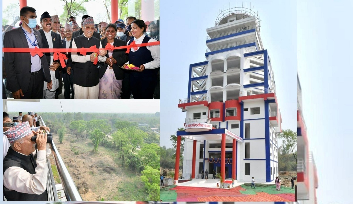 ओलीद्वारा धरहरापछिको अग्लो ‘भ्यु टावर’को उद्घाटन