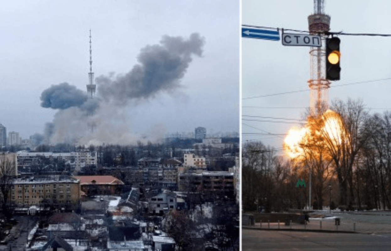 युक्रेनको टेलिभिजन टावरमाथि हमला, पाँच जनाको मृत्यु