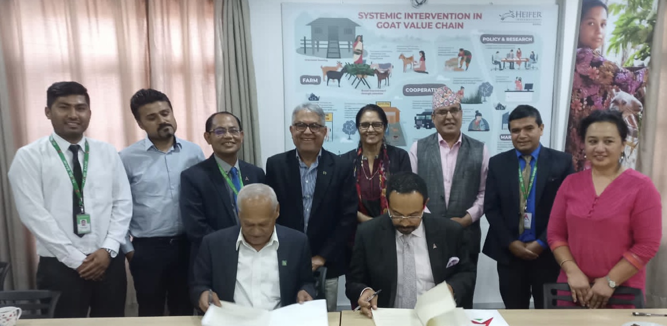 नबिल बैंक र हेफर इन्टरनेशनलबीच उद्यमशीलता विकाससम्बन्धी सम्झौता