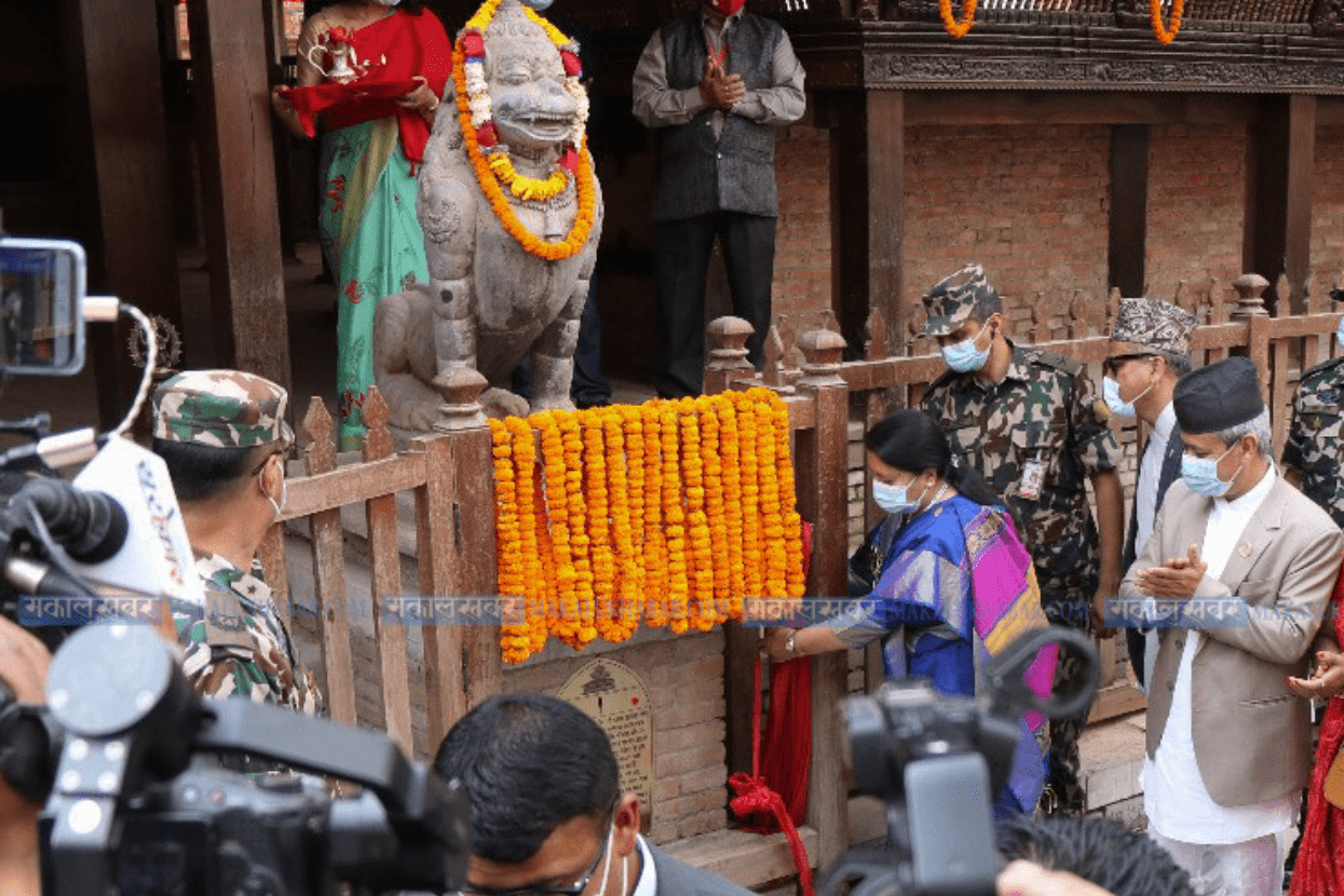 राष्ट्रपतिद्वारा ‘मरुसतः’काे लाेकार्पण (तस्वीरसहित)