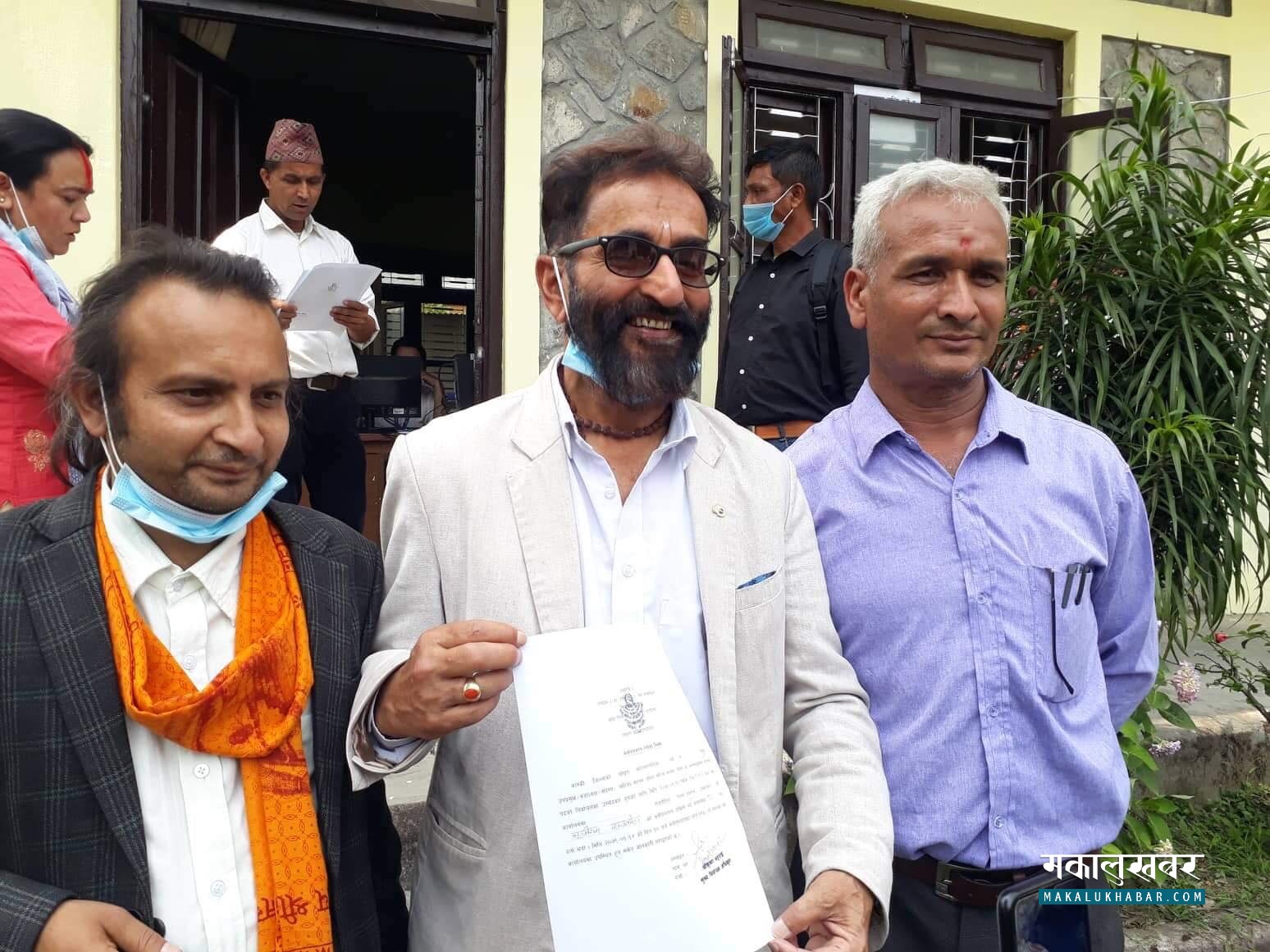ऋषिराम सापकोटाले दिए पाेखरामा बागी उम्मेदवारी