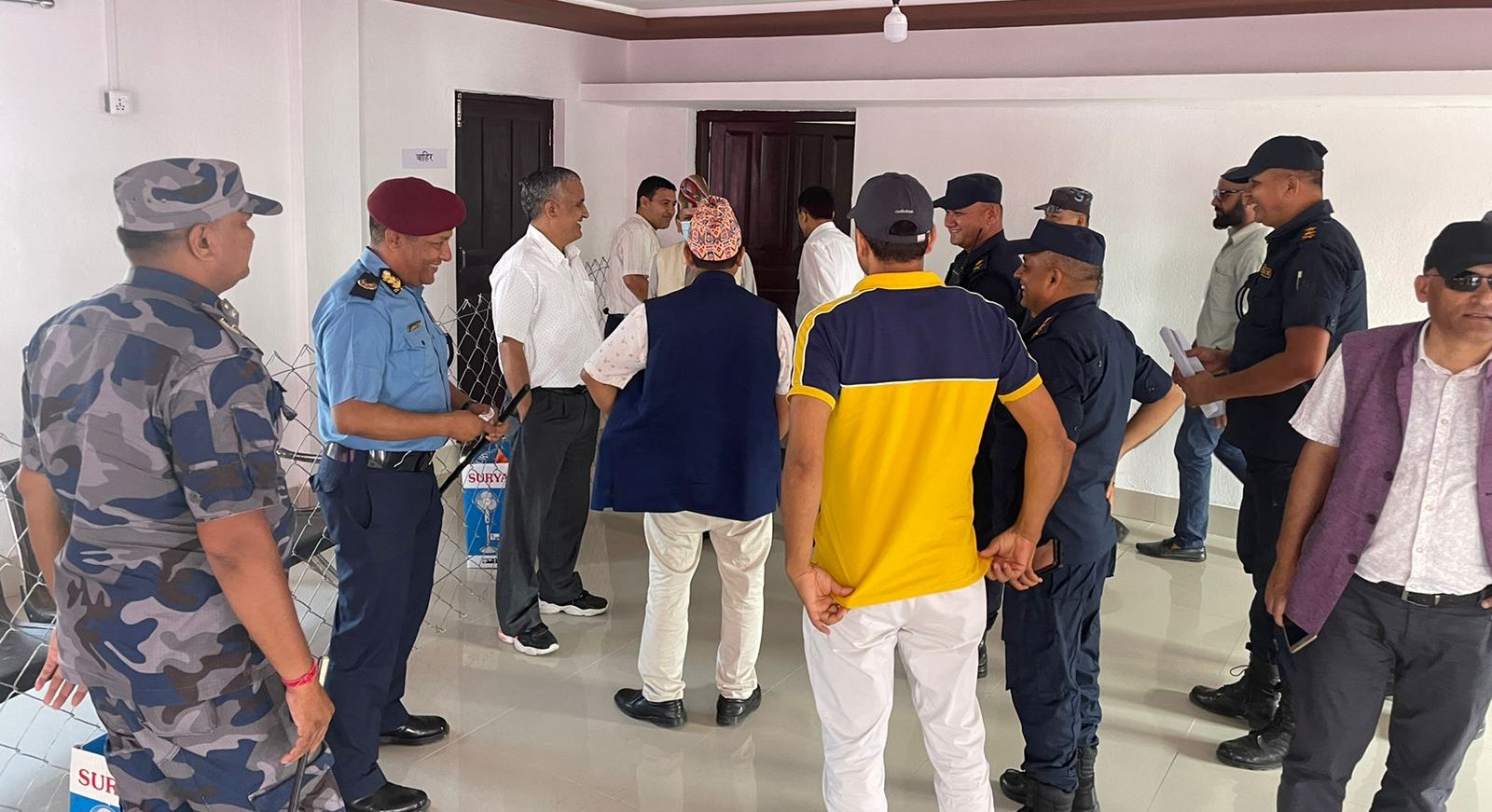 प्रदेश सुरक्षा समितिद्वारा झापाका मतदानस्थलको निरीक्षण