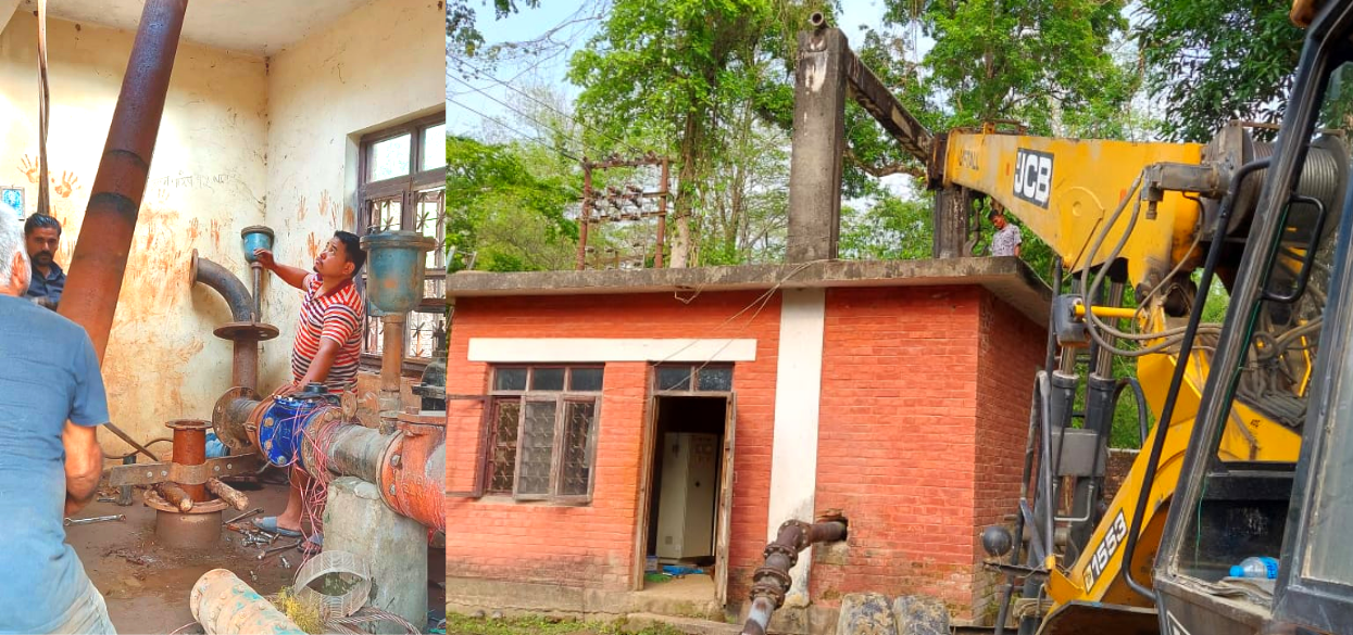 चारेकोशे जंगलका दुई पम्पिङ वेल हाउसमा समस्या; धरानमा पानीको हाहाकार